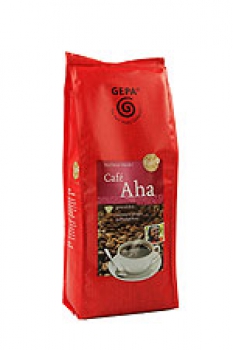 Café Aha, Fair Trade Kaffee, gemahlen